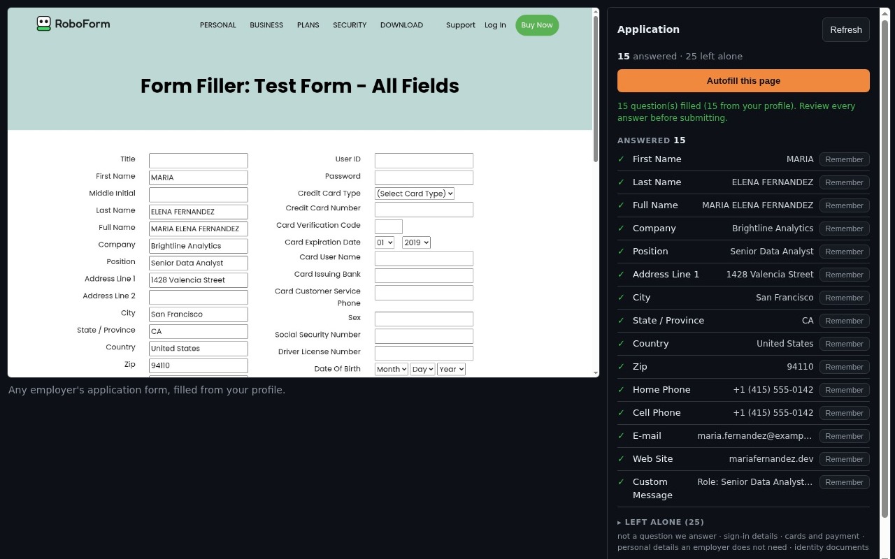 DeUnemployment Find & Apply side panel filling an employer's application form